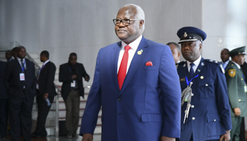 Then-President of Sierra Leone Ernest Bai Koroma arrives at the 30th Ordinary Session of the African Union (AU) Summit in Addis Ababa, Ethiopia, January 29, 2018 (Str/EPA-EFE/Shutterstock)