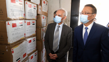 Medical donations from China to Syria, against COVID-19 (Xinhua/Shutterstock)