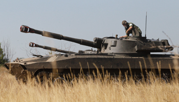 Rebel artillery units on exercise near Donetsk (Dave Mustaine/EPA-EFE/Shutterstock)