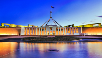 Australia’s parliament, Canberra, Australia (Shutterstock/Taras Vyshnya)