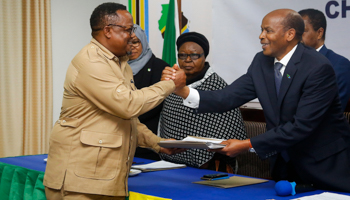 Chadema candidate Tundu Lissu submits his presidential nomination forms (Uncredited/AP/Shutterstock)
