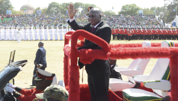 President John Magufuli arrives to be sworn in as president, November 5 (Stringer/AP/Shutterstock)