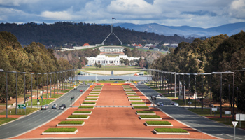 View towards Australia's parliament (Shutterstock / Mark Higgins)