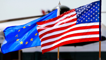 EU and US flags (Jacquelyn Martin/AP/Shutterstock)