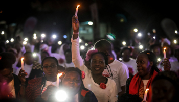 Kenyan women hold a vigil demanding stronger action to tackle gender-based violence, May 30, 2019 (Dai Kurokawa/EPA-EFE/Shutterstock)