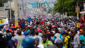 An anti-government demonstration in Port-au-Prince, Haiti, 18 November (Jean Marc Herve Abelard/EPA-EFE/Shutterstock)