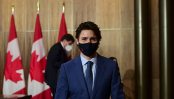 Prime Minister Justin Trudeau at a press conference in Ottawa, Canada, December 10, 2020 (Canadian Press/Shutterstock)
