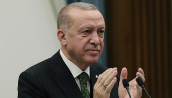 President Recep Tayyip Erdogan dismisses US sanctions on Turkey’s purchase of a Russian air defence system as an attempt to obstruct its rising defence industry, Ankara, December 16 (Uncredited/AP/Shutterstock)