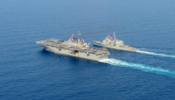 US warships in the South China Sea (US Navy/ZUMA Wire/Shutterstock)