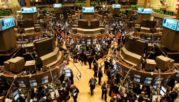 Traders on the floor of the New York Stock Exchange  (Jusitn Lane/EPA/Shutterstock)