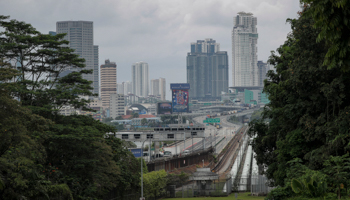A view of Malaysia’s Johor Bahru, from Singapore (Wallace Woon/EPA-EFE/Shutterstock)