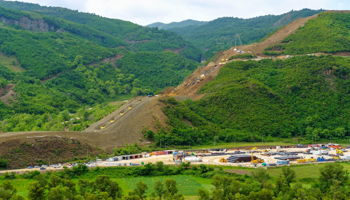 Trans Adriatic Pipeline under construction through Osumi valley, Albania (Martin Siepmann/imageBROKER/Shutterstock)