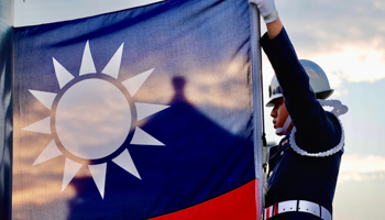 Honour Guards raise Taiwan's flag in Taipei (Ceng Shou Yi/SOPA Images/Shutterstock)