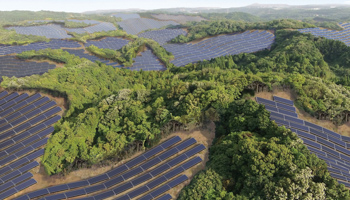 Abandoned golf course to be repurposed as solar power plant, Kyoto Prefecture, Japan (Kyocera Corporation/Shutterstock)
