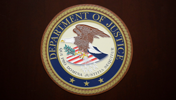 The US Department of Justice seal (Patrick Semansky/AP/Shutterstock)
