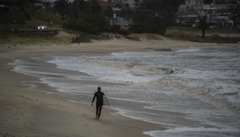 An empty beach in Montevideo (Matilde Campodonico/AP/Shutterstock)