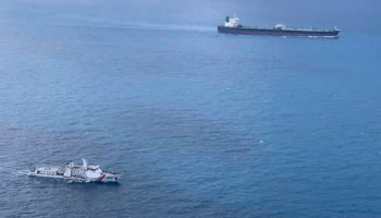 Indonesia detains an Iranian tanker for illegal transfer of oil, January (Uncredited/AP/Shutterstock)