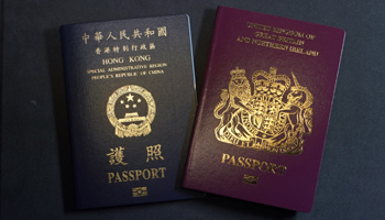 British National (Overseas) passports and Hong Kong Special Administrative Region of the People's Republic of China passports (Kin Cheung/AP/Shutterstock)