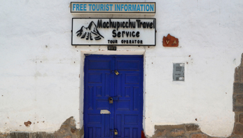 A tourism agency in Cuzco, Peru, closed by the pandemic (Martin Mejia/AP/Shutterstock)