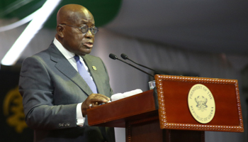 President of Ghana Nana Akufo-Addo speaks after being sworn in for a second term, Accra, January 7 (Chritian Thompson/EPA-EFE/Shutterstock)
