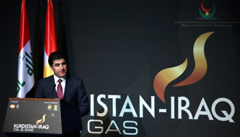 Kurdistan Region of Iraq President Nechervan Barzani at an oil and gas conference (Kamal Akrayi/EPA/Shutterstock)