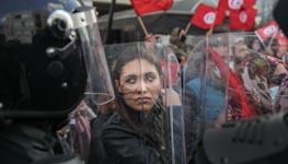 Protests in Tunis, March 2021 (Chedly Ben Ibrahim/NurPhoto/Shutterstock)