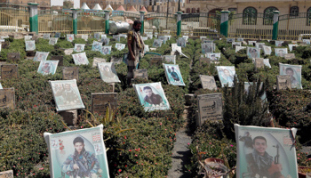 Cemetery of Huthi fighters, Sana'a (Yahya Arhab/EPA-EFE/Shutterstock)