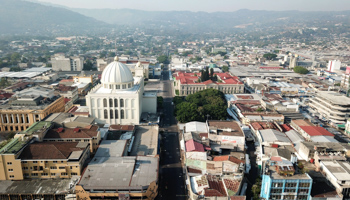 An aerial view of San Salvador, during the COVID-19 pandemic lockdown, April 2020 (Rodrigo Sura/EPA-EFE/Shutterstock)