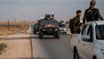 Russian military police on patrol near Qamishli, 2019 (Baderkhan Ahmad/AP/Shutterstock)