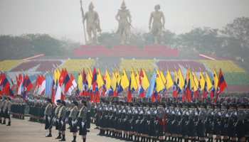 A military parade marking Myanmar’s Armed Forces Day on March 27 (Xinhua/Shutterstock)