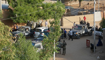Military police deployed in N'Djamena, April 2021 (STR/EPA-EFE/Shutterstock)