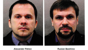 Pictures released by the UK Metropolitan police in 2018 of two men wanted in the Salisbury poisoning case; the pair also feature in current Czech revelations about a 2014 attack (Uncredited/AP/Shutterstock) (Uncredited/AP/Shutterstock)