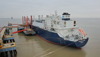 LNG import and unloading of Guanghui energy in lvsigang, China, March (Sipa Asia/Shutterstock)