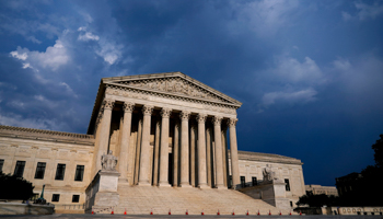The Supreme Court is seen under threatening skies following a storm in Washington
Supreme Court, Washington, United States - 26 May (J Scott Applewhite/AP/Shutterstock)