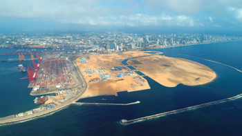 The construction site of the Colombo Port City (Xinhua/Shutterstock)