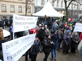 A protest against utility costs in Kyiv, January 2021 (Ukrinform/Shutterstock)