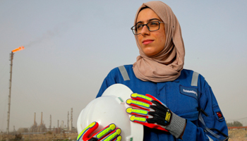 A petrochemical engineer at an oilfield near Basra (Nabil al-Jurani/AP/Shutterstock)