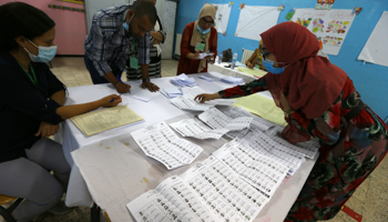  Officials counting the ballots from the June 12 parliamentary elections (Anis Belghoul/AP/Shutterstock)