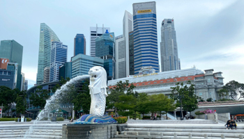 The Merlion Park, with the Central Business District in the background (Annabelle Liang/AP/Shutterstock)