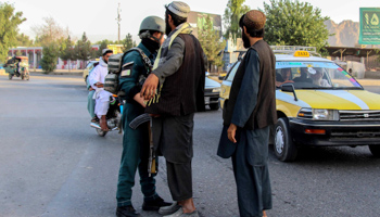 A security check in Kandahar, June 2021 (M Sadiq/EPA-EFE/Shutterstock)