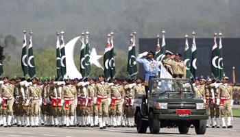 Pakistani soldiers at the Pakistan Day military parade in Islamabad in March (CHINE NOUVELLE/SIPA/Shutterstock)