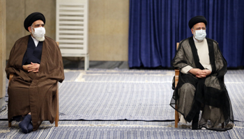 Supreme Leader Ali Khamenei meets President-elect Ibrahim Raisi, June 28 (Iranian Supreme Leader's Office/ZUMA Wire/Shutterstock)