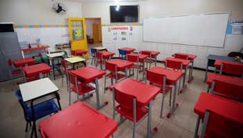 A classroom in Brasilia closed due to the pandemic (Joedson Alves/EPA-EFE/Shutterstock)