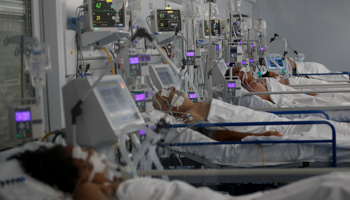 COVID-19 patients in the Llavallol municipal hospital in Greater Buenos Aires (Natacha Pisarenko/AP/Shutterstock)
