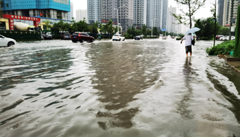 Flood water in Handan city, Hebei, China, July (Shutterstock)