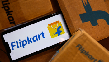 Flipkart logo displayed on a phone screen (Soumyabrata Roy/NurPhoto/Shutterstock)