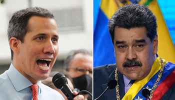 Venezuelan opposition leader Juan Guaido (l) and President Nicolas Maduro (Ariana Cubillos/AP/Shutterstock)