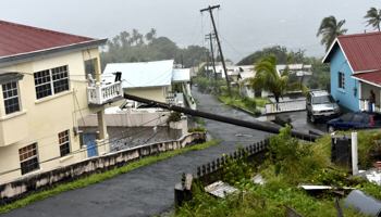 Storm damage left by Hurricane Elsa in Saint Vincent (Orvil Samuel/AP/Shutterstock)