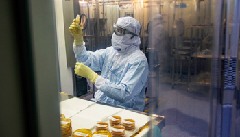 Production of the AstraZeneca COVID-19 vaccine at the Fiocruz laboratory in Rio de Janeiro (Chico Ferreira/Penta Press/Shutterstock)