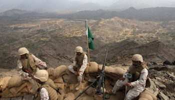 Saudi soldiers in the province of Jizan, near the border with Yemen, January 2010 (Hassan Ammar/AP/Shutterstock)